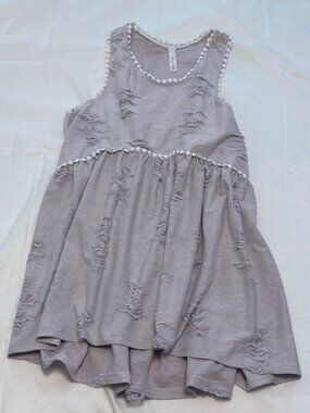 sleeveless, high-low, racerback tunic dress - size M - MY STORY BRAND